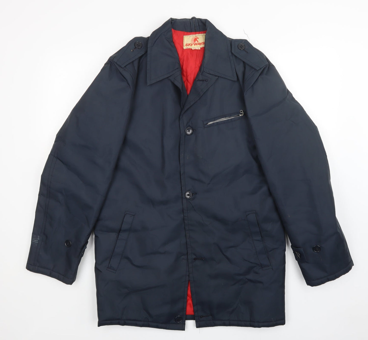 skyways Mens Blue   Rain Coat Coat Size S