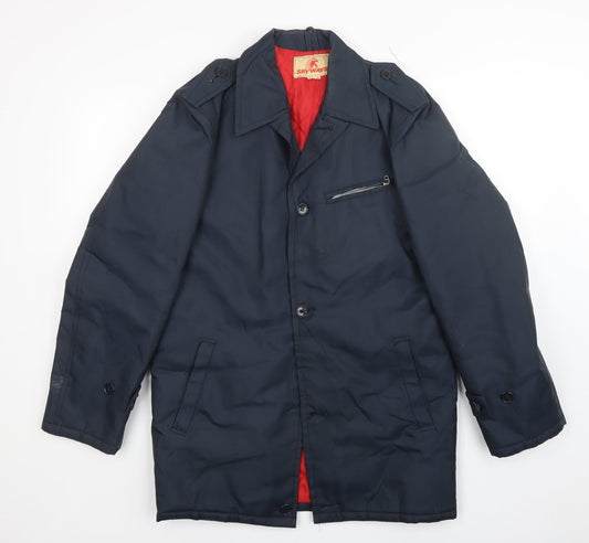 skyways Mens Blue   Rain Coat Coat Size S