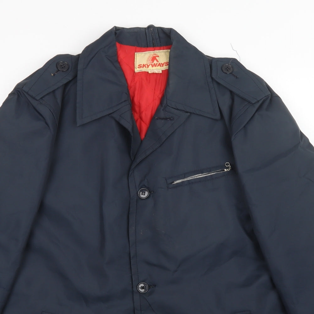 skyways Mens Blue   Rain Coat Coat Size S