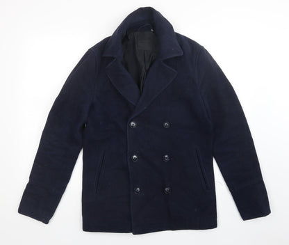 Additional front view of ASOS women’s blue overcoat coatigan, size S