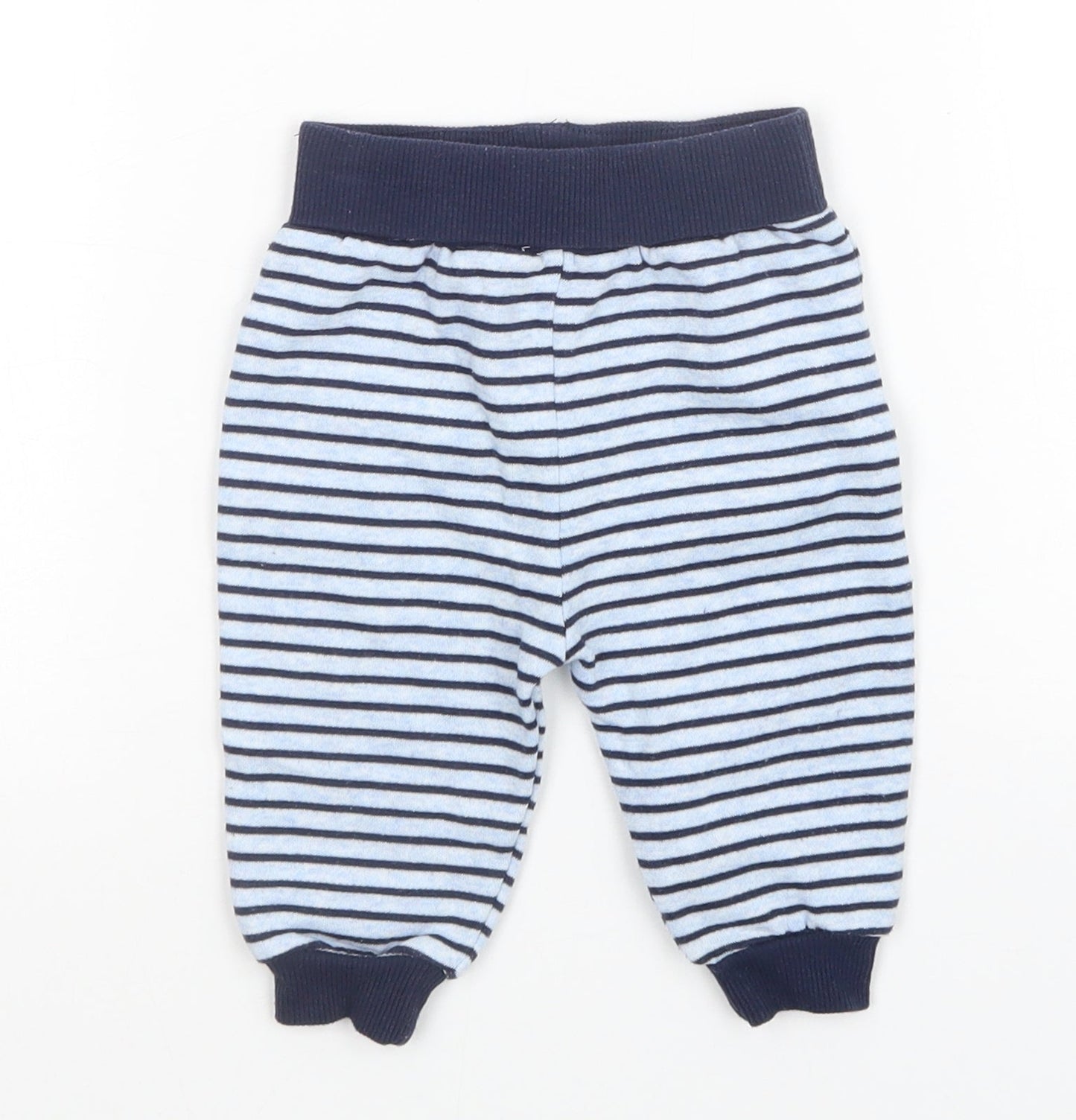 Earlydays Boys Blue Striped  Sweatpants Trousers Size 3-6 Months