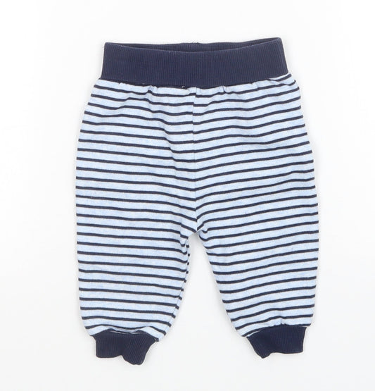 Earlydays Boys Blue Striped  Sweatpants Trousers Size 3-6 Months