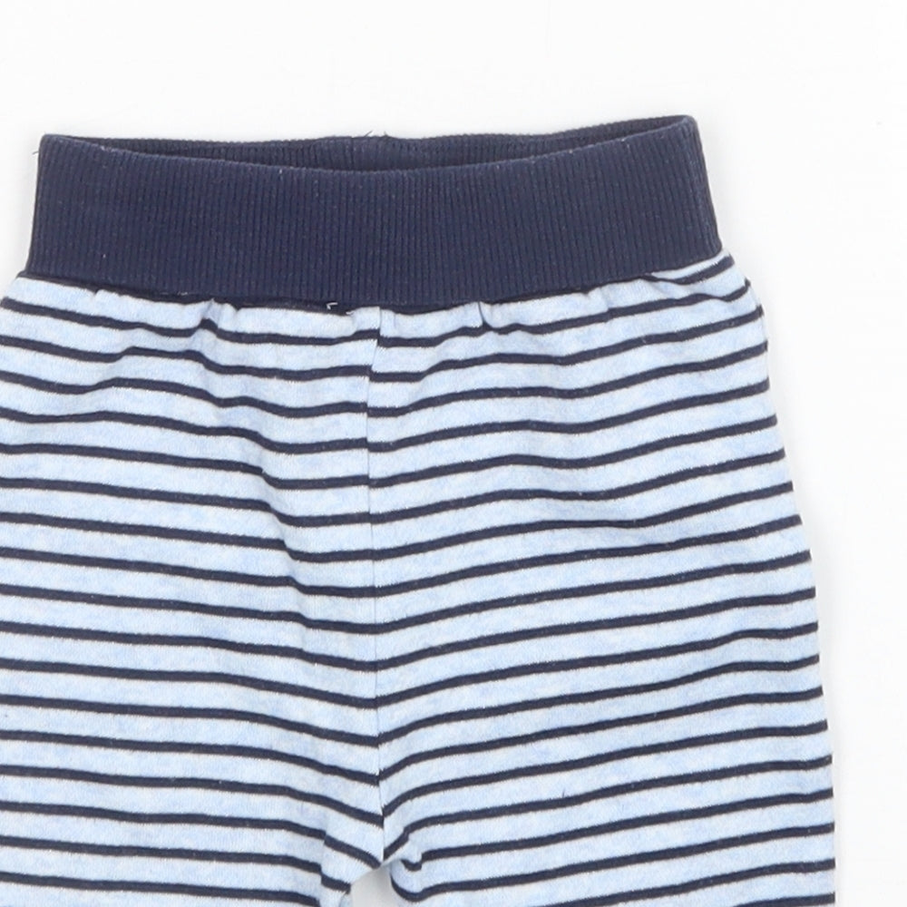 Earlydays Boys Blue Striped  Sweatpants Trousers Size 3-6 Months