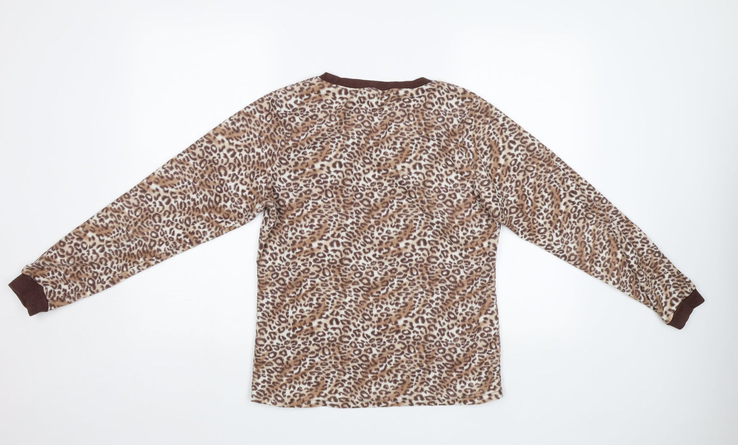 Preworn Womens Brown Animal Print  Top Pyjama Top Size S