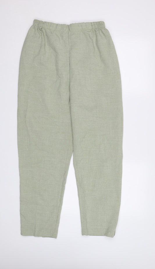 Preworn Womens Green   Trousers  Size 12 L27 in - Elastic Waist Band