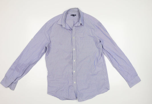 Gap Mens Blue Striped   Button-Up Size M