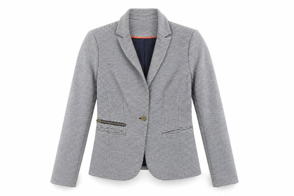 Pimkie Womens Blue Striped  Jacket Blazer Size 12