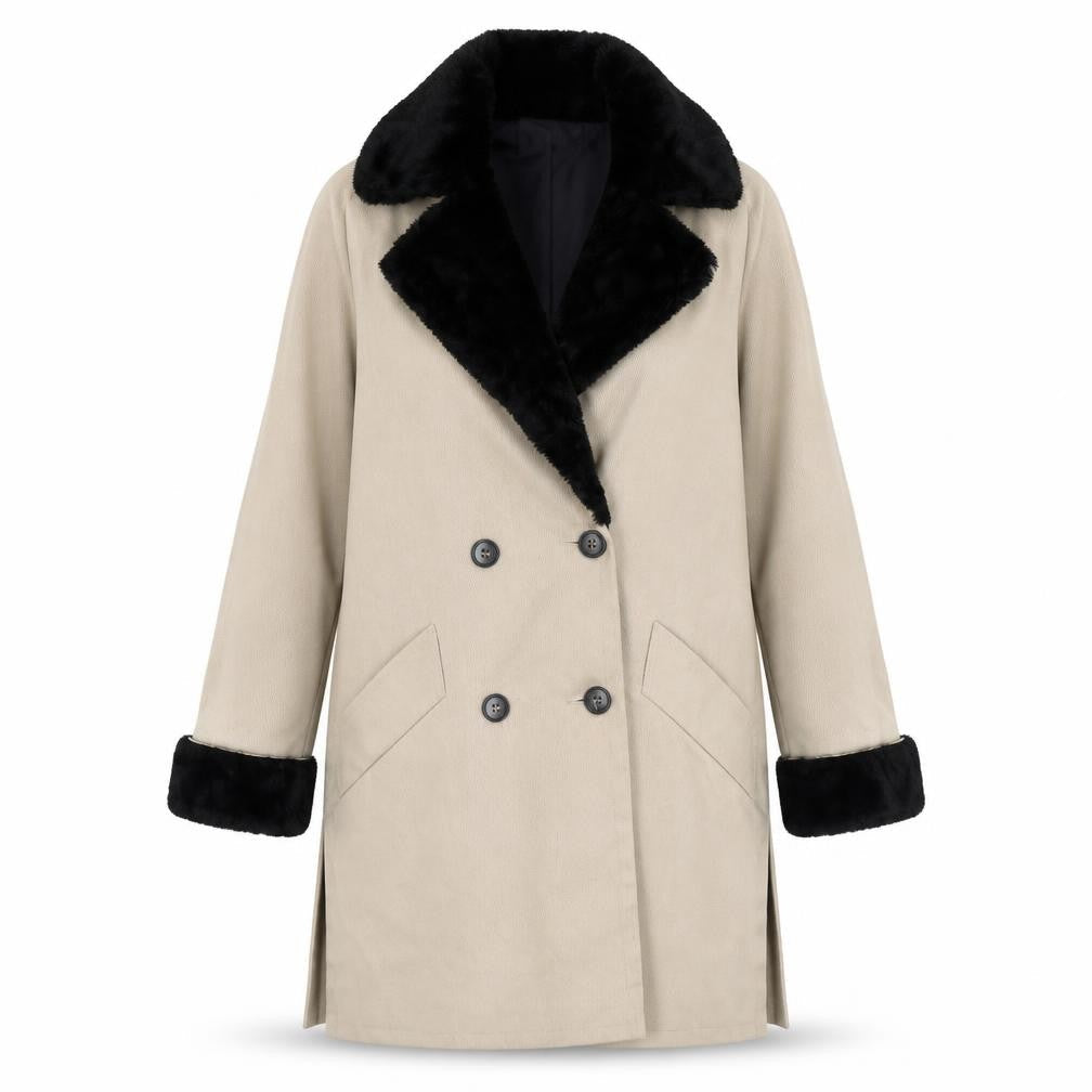 Wallis Womens Beige   Overcoat Coat Size 8