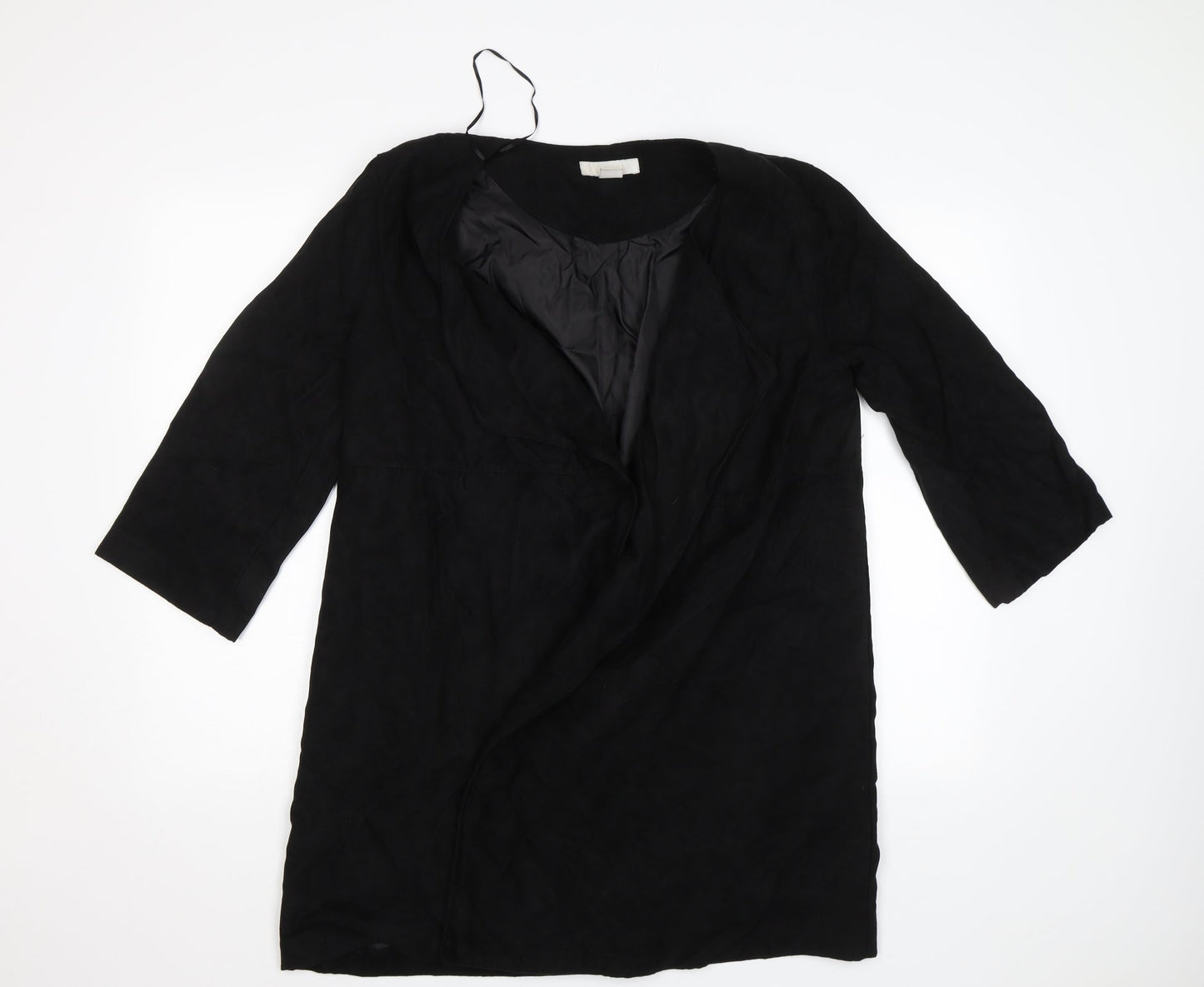 H&M Womens Black   Overcoat Coat Size 8