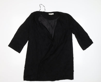 H&M Womens Black   Overcoat Coat Size 8