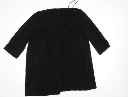 H&M Womens Black   Overcoat Coat Size 8