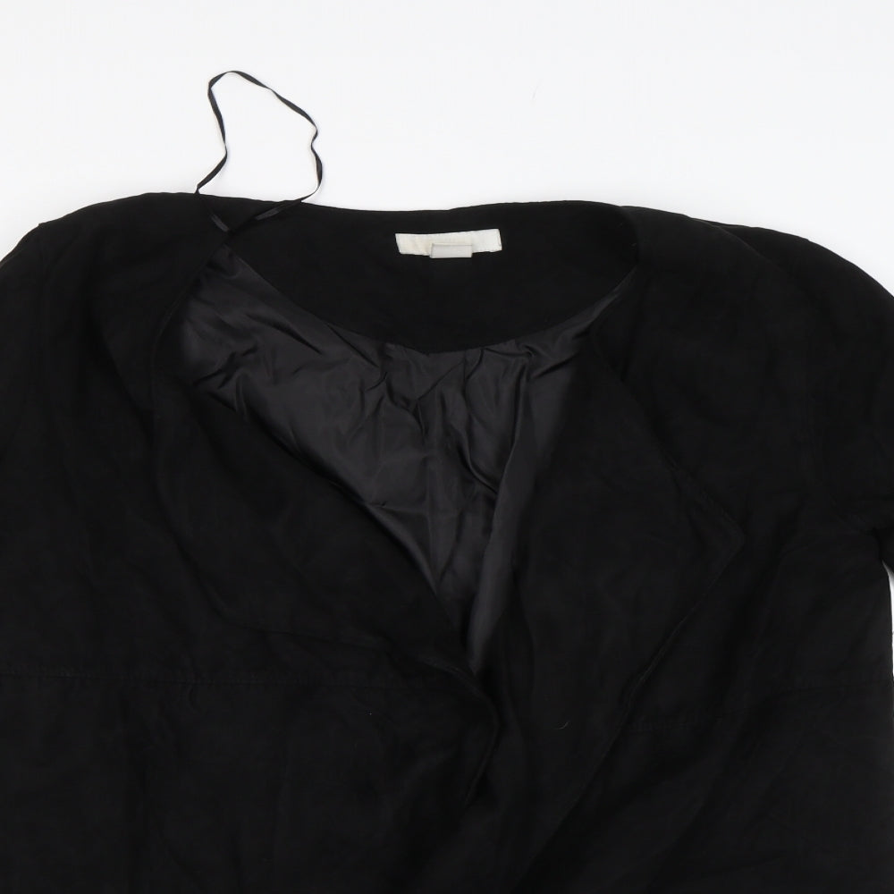 H&M Womens Black   Overcoat Coat Size 8