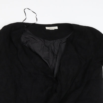 H&M Womens Black   Overcoat Coat Size 8