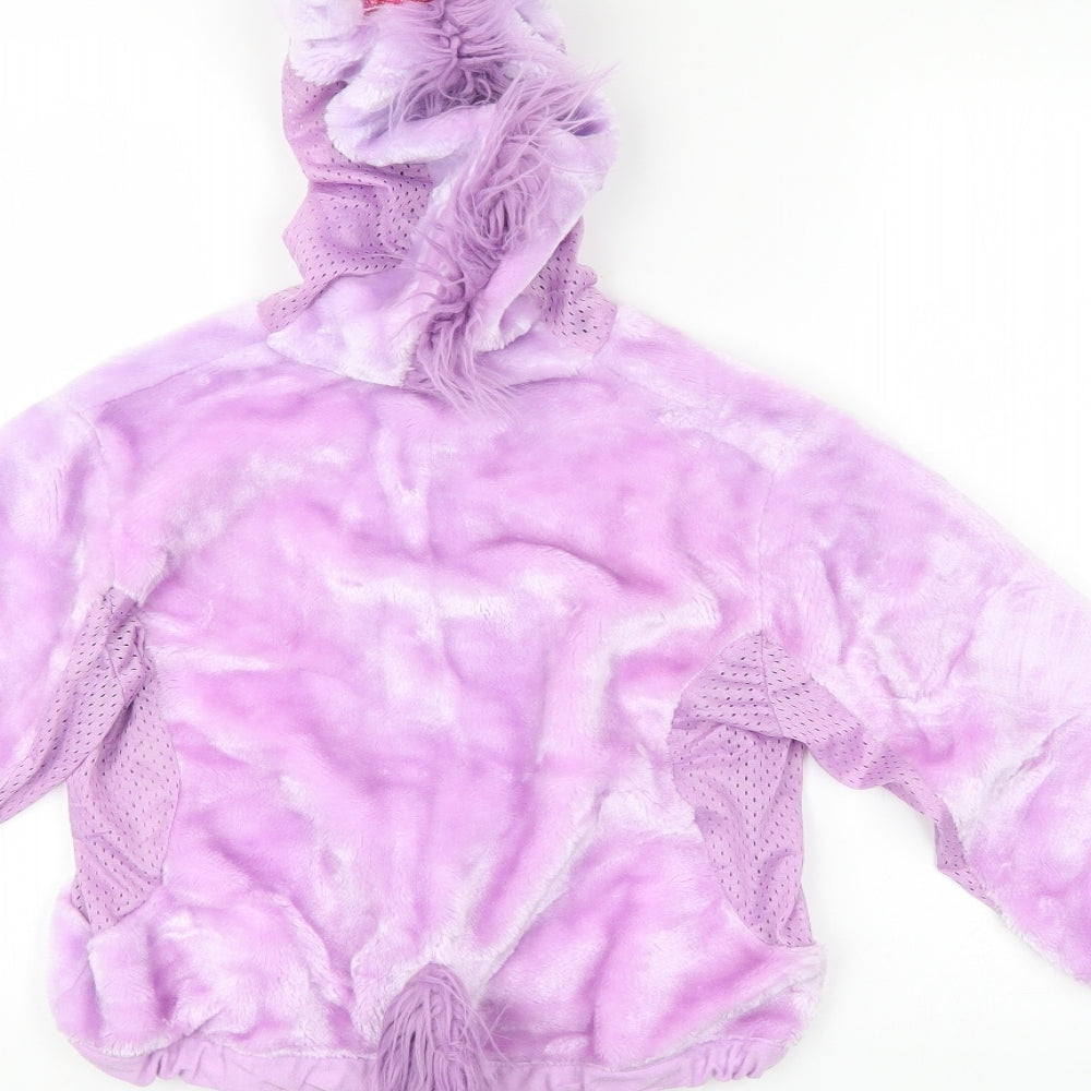 John Lewis Girls Purple   Full Zip Hoodie