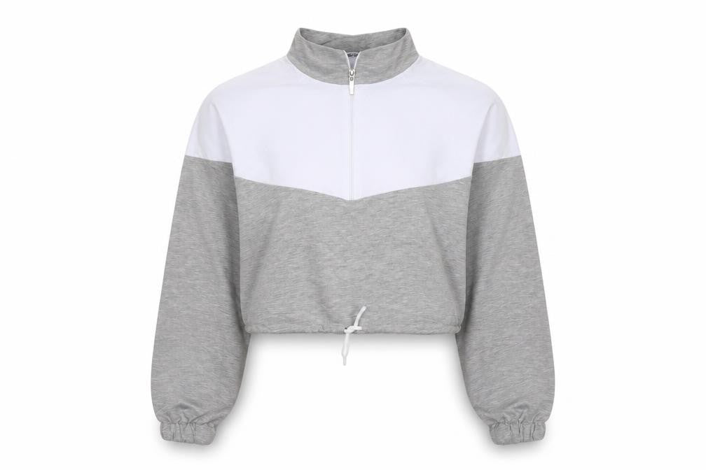 Boohoo Womens Grey   Pullover Sweatshirt Size S  - cropped