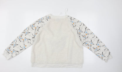 Preloved Disney Womens White   Pullover Jumper Size 14 - Back