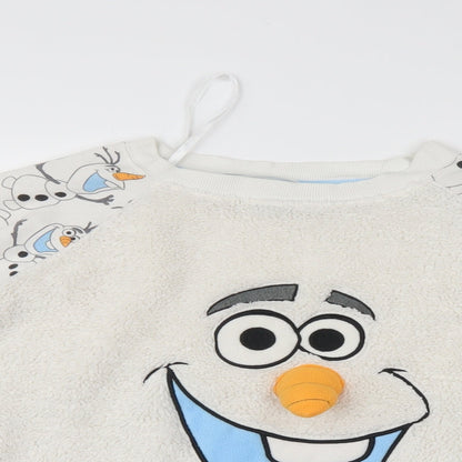 Preloved Disney Womens White   Pullover Jumper Size 14 - Detail