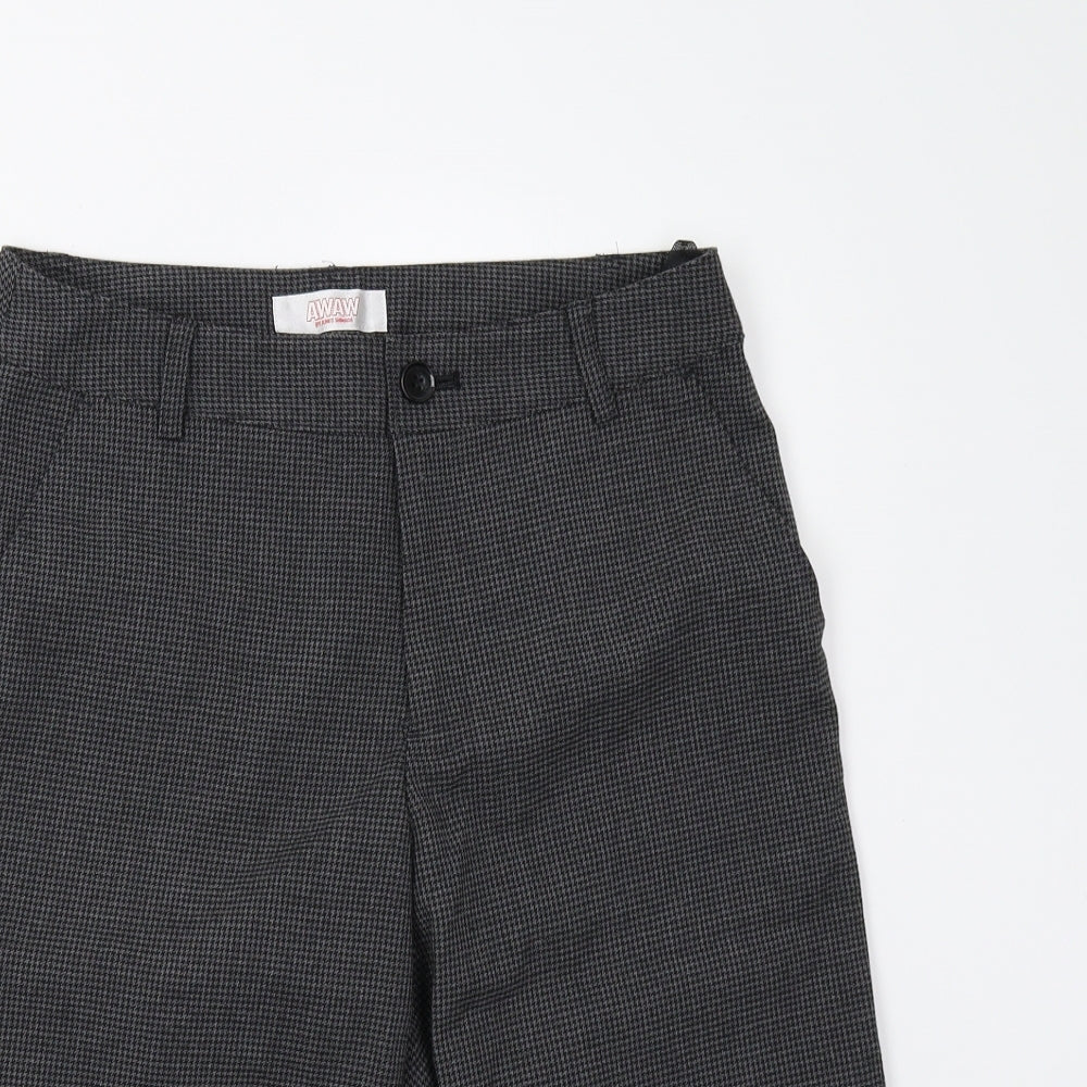 AWAW Womens Grey Houndstooth  Bermuda Shorts Size 10