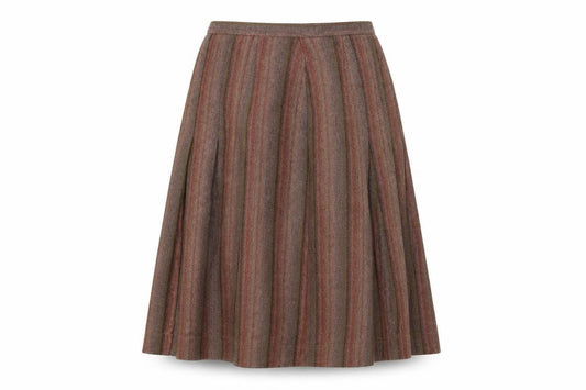 Preworn Womens Multicoloured  Tweed Pleated Skirt Size 14