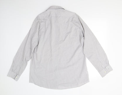 Marks & Spencer Mens Grey    Button-Up Size 15.5