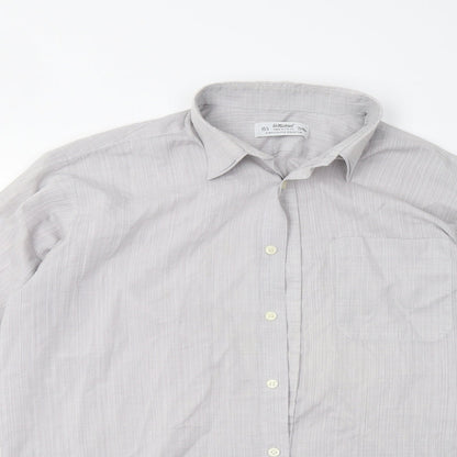 Marks & Spencer Mens Grey    Button-Up Size 15.5