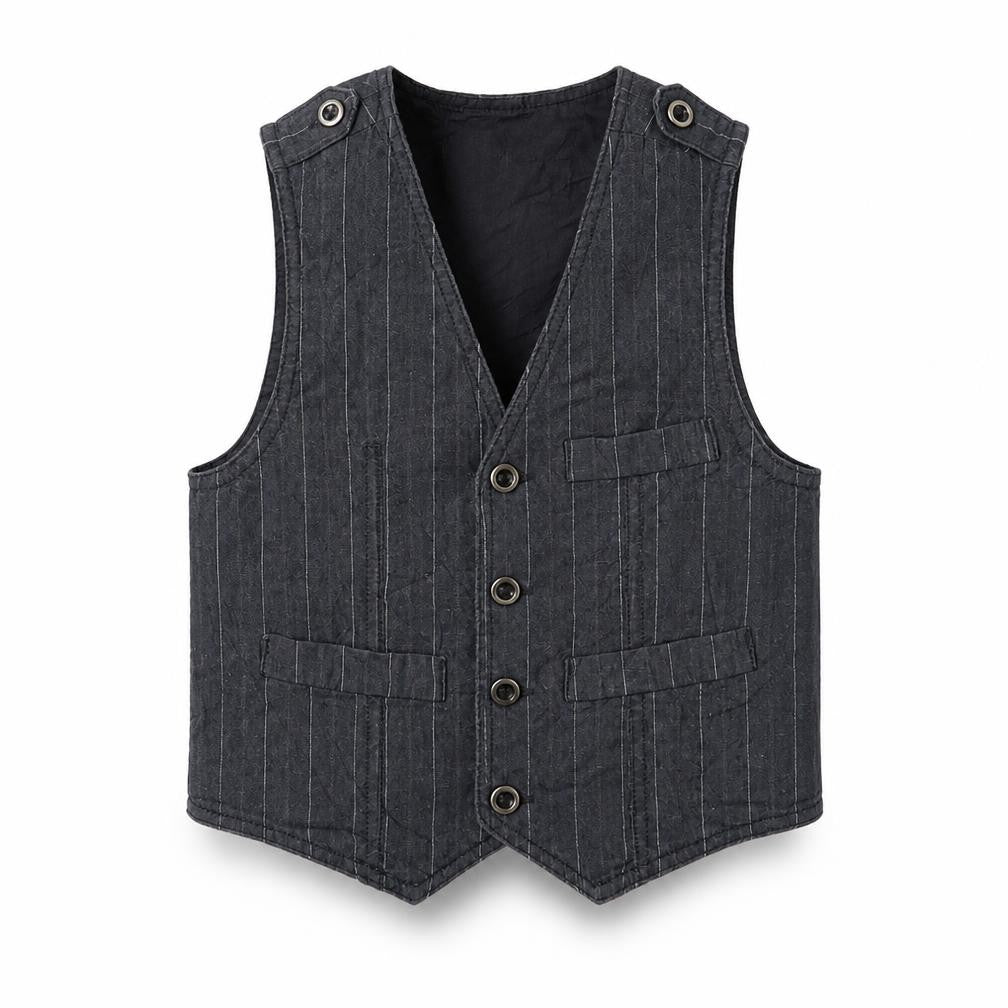 Next Boys Blue Striped  Gilet Waistcoat Size 4 Years