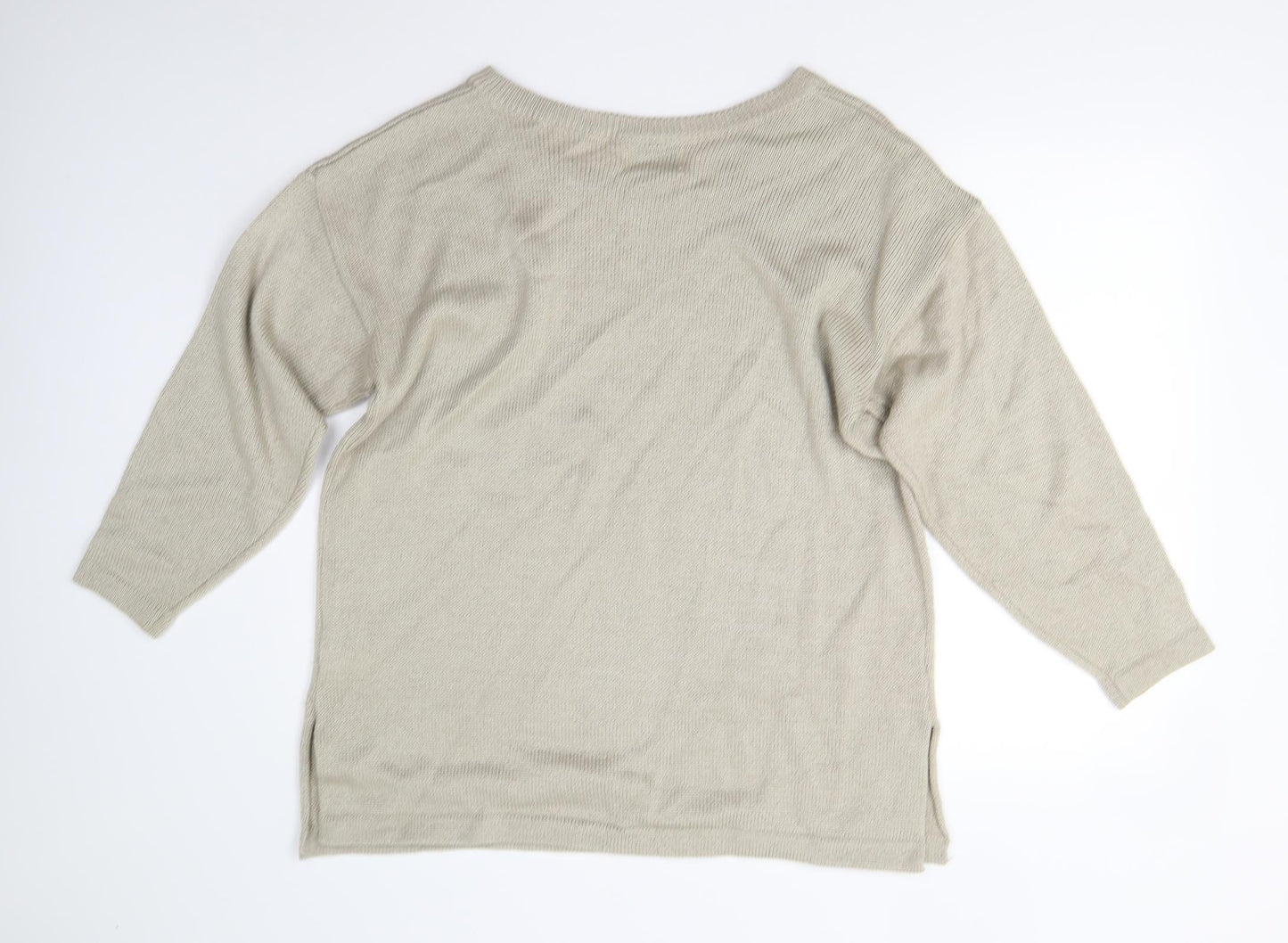 Soft Wear Womens Beige  Knit Pullover Jumper One Size