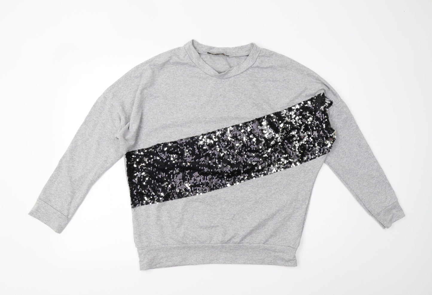 Misspap Womens Grey   Pullover Sweatshirt Size M