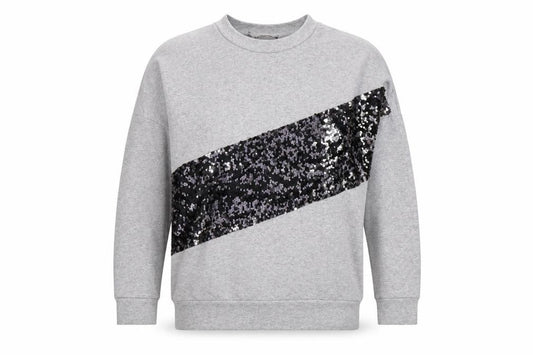 Misspap Womens Grey   Pullover Sweatshirt Size M