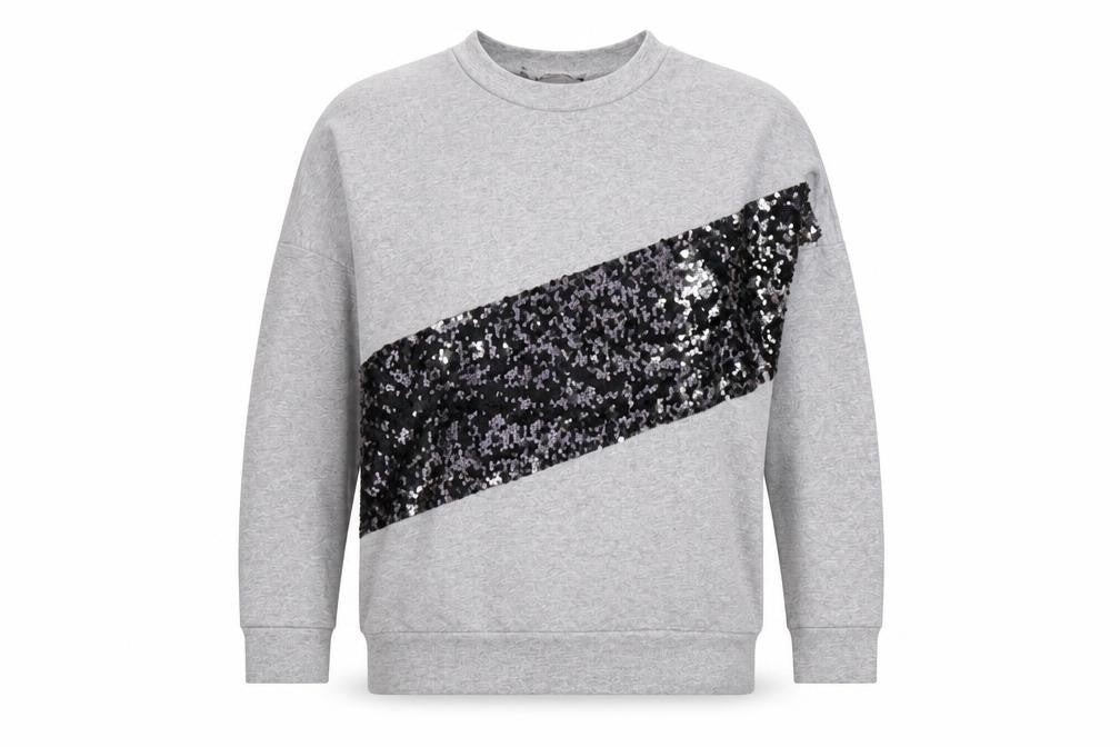 Misspap Womens Grey   Pullover Sweatshirt Size M