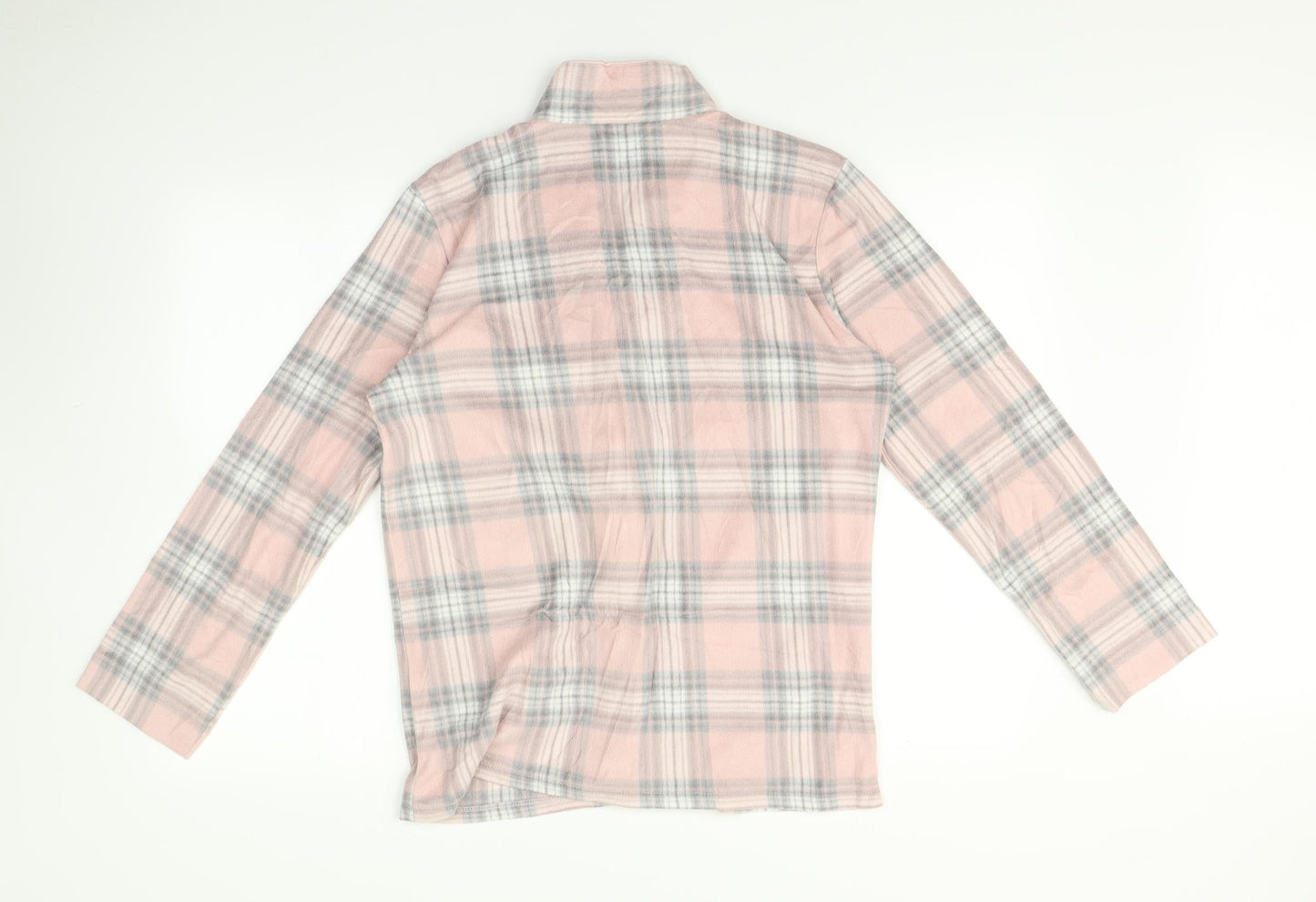 Marks and Spencer Womens Pink Check   Pyjama Top Size 12
