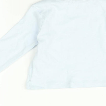 Brand and care label for M&Co Blue Basic T-Shirt, size 3-6, Months - Little brother