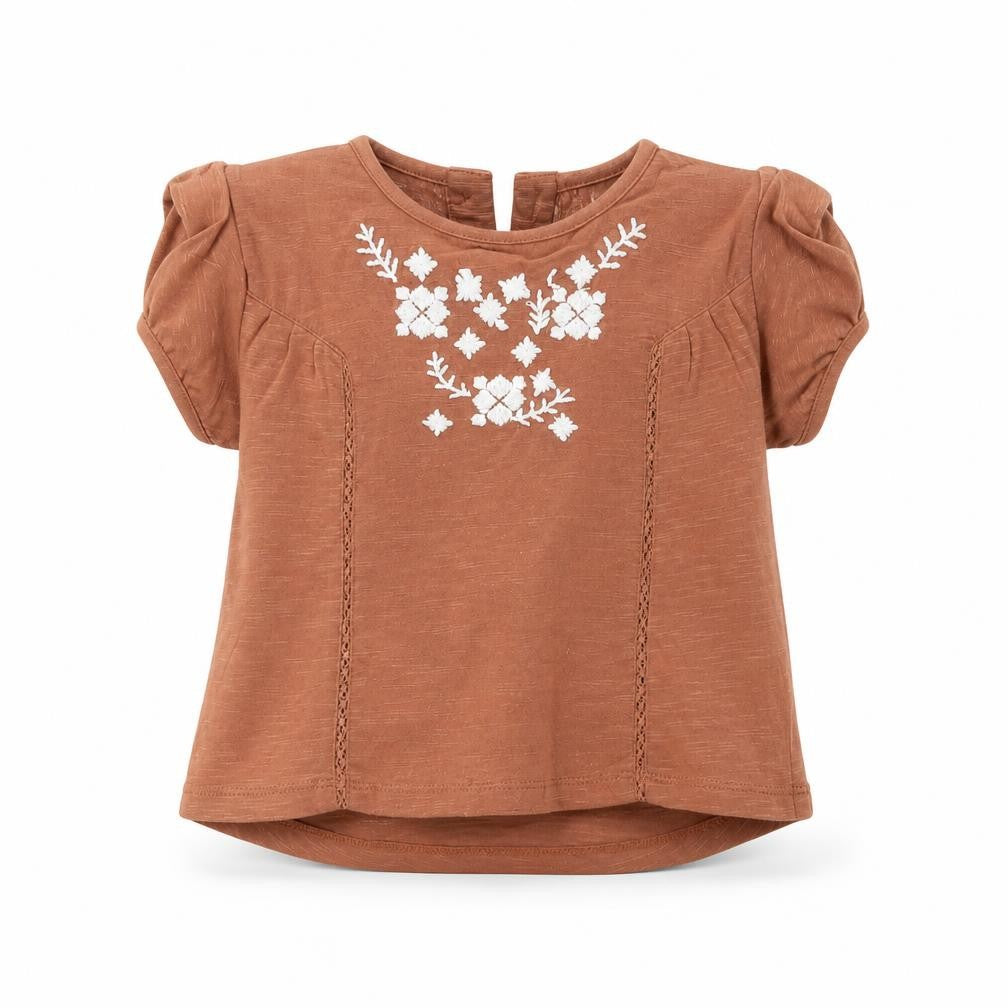 NEXT Girls Brown   Basic T-Shirt Size 6-9 Months