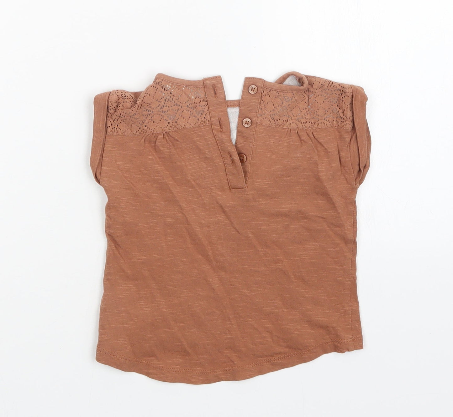 NEXT Girls Brown   Basic T-Shirt Size 6-9 Months