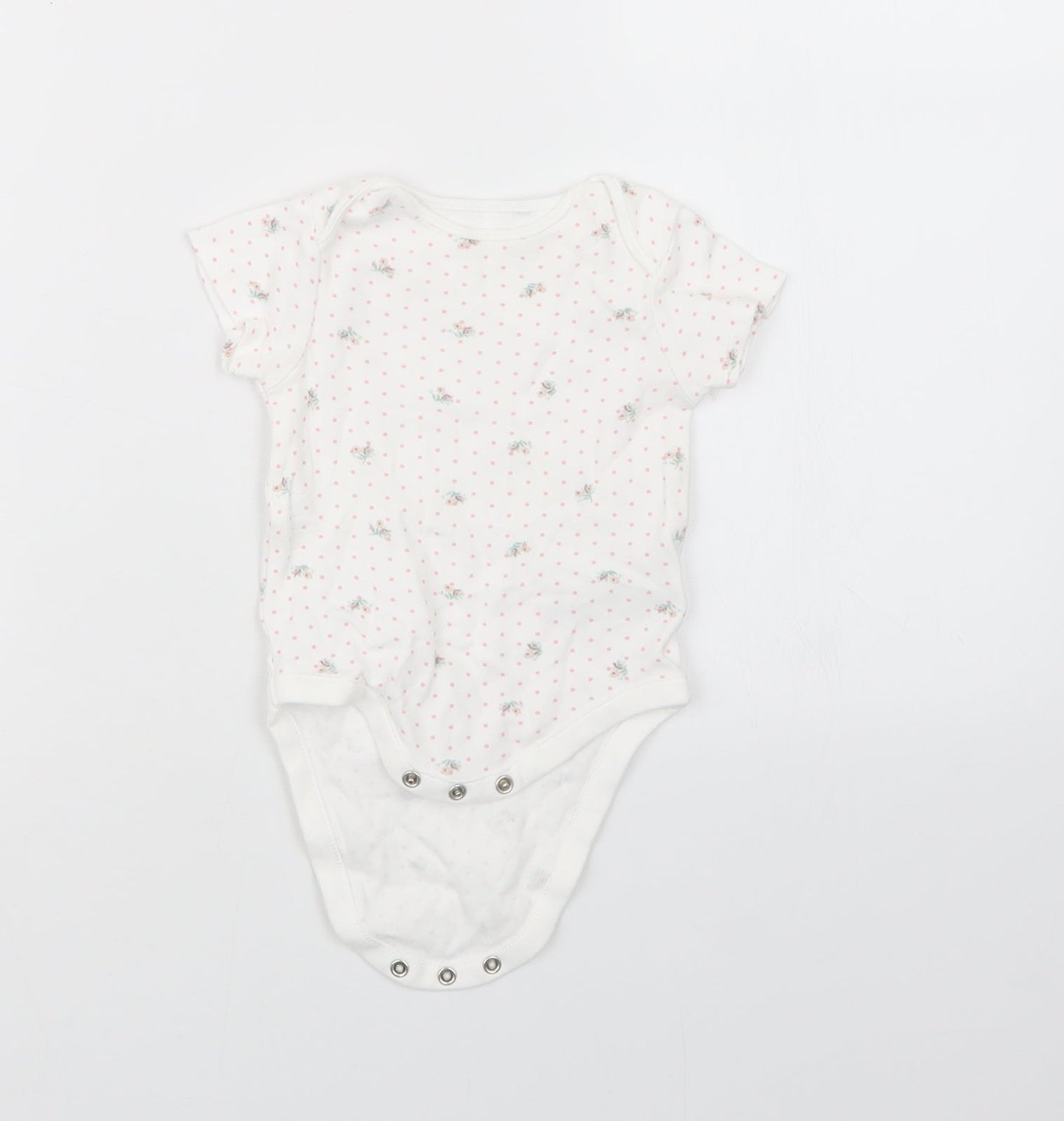 NEXT Girls White Geometric  Babygrow One-Piece Size 3-6 Months