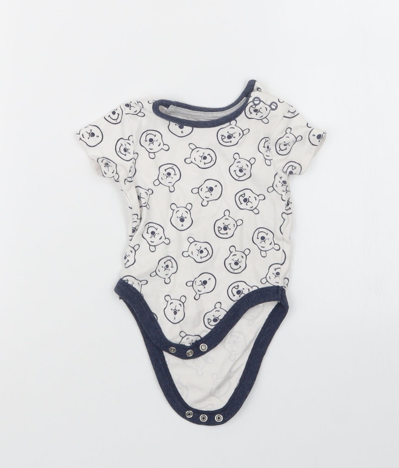 George Boys Blue Geometric  Babygrow One-Piece Size 3-6 Months  - Winnie the Pooh