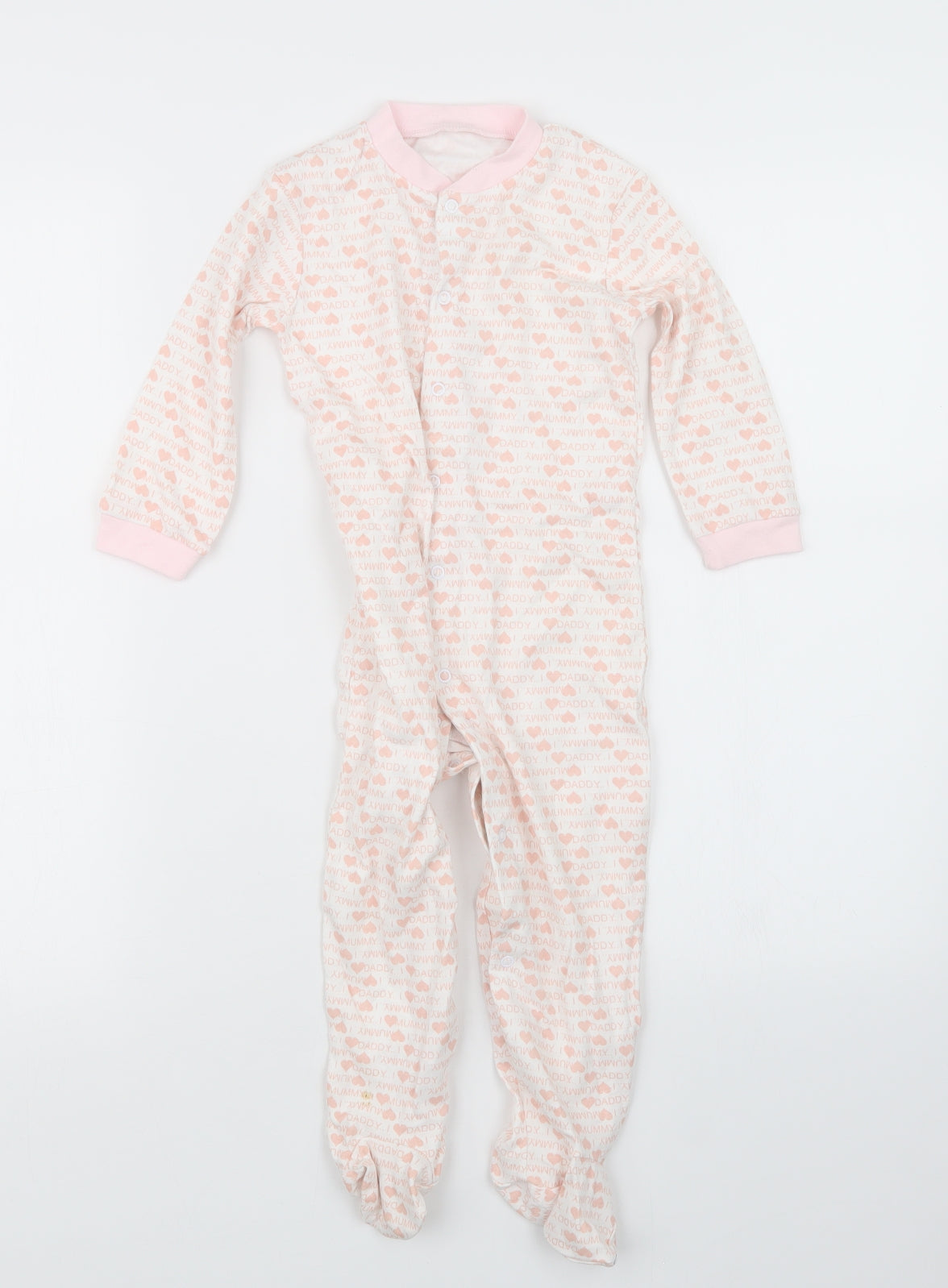 TU Girls Pink Geometric  Babydoll One Piece Size 18-24 Months