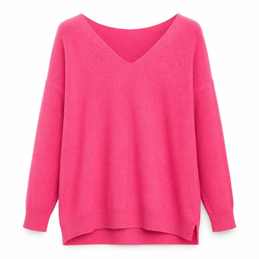 Front view of Atmosphere women’s pink knit jumper, size S