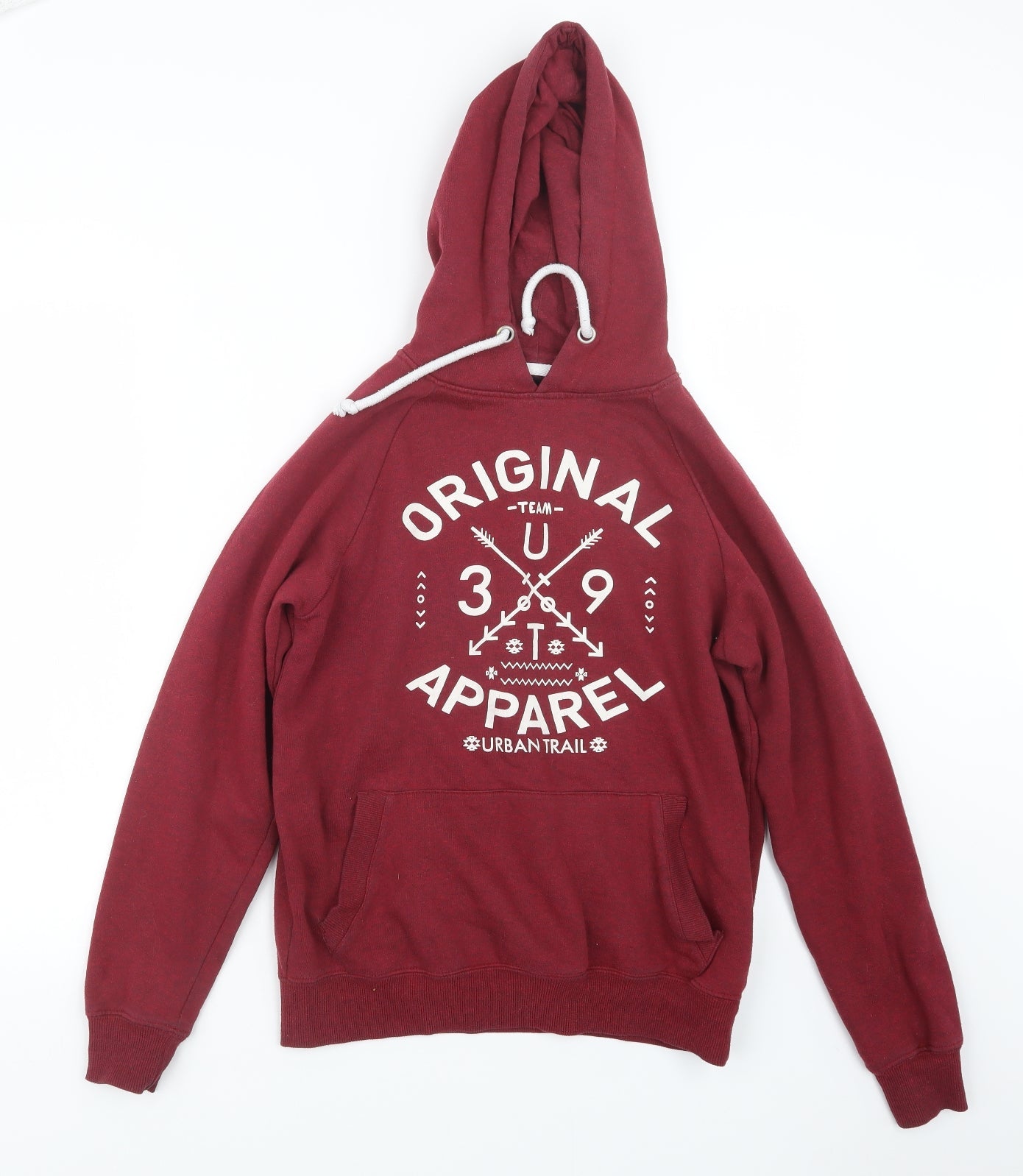 Cedar Wood State Mens Red   Pullover Hoodie Size S