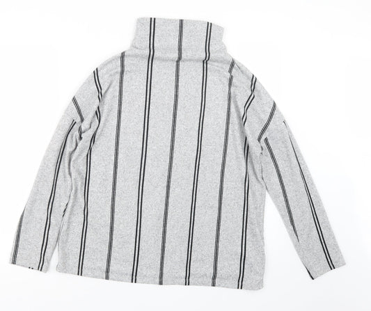 F&F Womens Grey Striped  Pullover Jumper Size 8