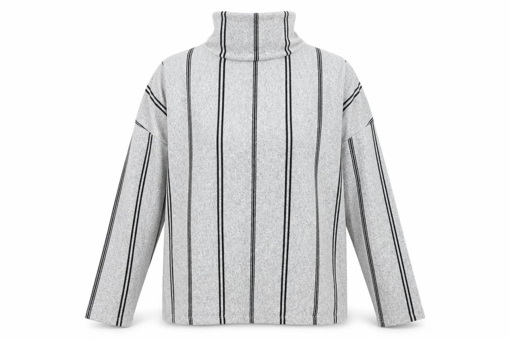 F&F Womens Grey Striped  Pullover Jumper Size 8