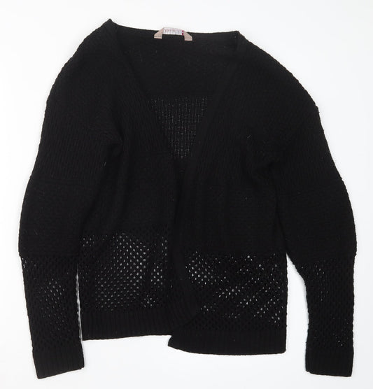 A Wear Womens Black  Knit Cardigan Jumper Size S