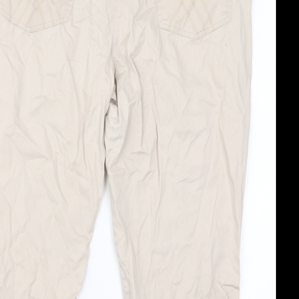 Soon Mens Beige   Cropped Trousers Size 18 L29 in