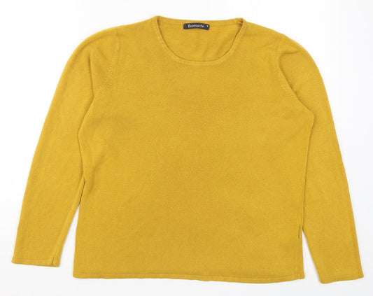 Bonmarché Womens Yellow  Knit Pullover Jumper Size M