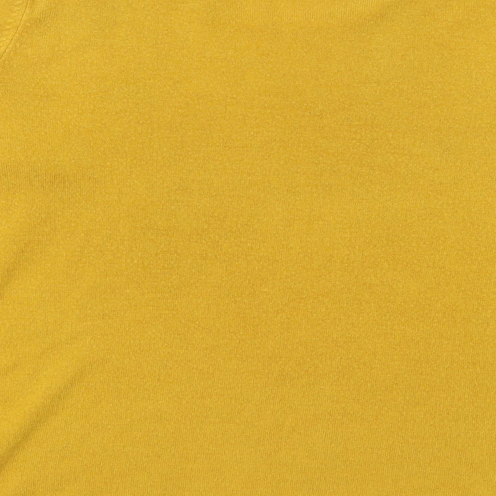 Bonmarché Womens Yellow  Knit Pullover Jumper Size M