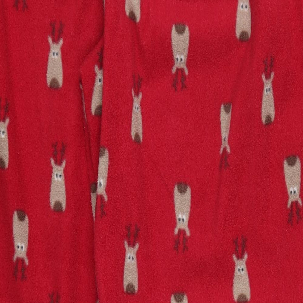 Preworn Womens Red Geometric  Trousers  Size 14 L27 in - Rudolph Loungewear