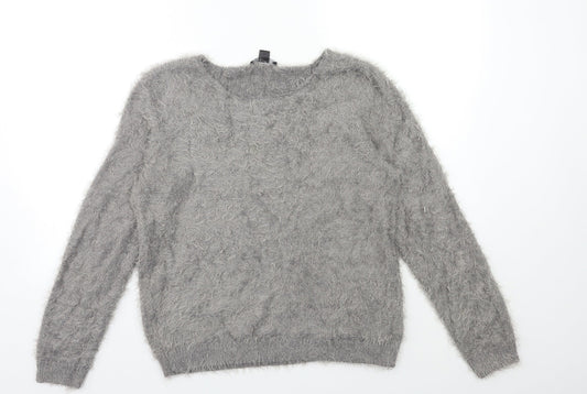 ESMARA Womens Grey  Knit Pullover Jumper Size 10