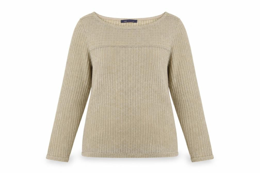 Marks & Spencer Womens Gold  Knit Pullover Jumper Size 12
