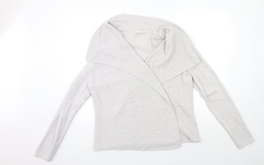 Matalan Womens Grey  Knit Cardigan Jumper Size L