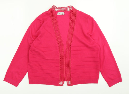 Soon Womens Pink  Knit Cardigan Jumper Size 12